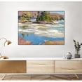 thumbnail image 2 of Giant Art Canvas  40x30 Little Running River Framed in Green, 2 of 3