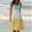 Yellow-1, variant on WHLBF Dresses for Women Plus Size Summer Solid Color Sleeveless Party Beach Dress Sky Blue 4(S)