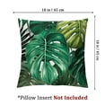 thumbnail image 4 of BANET Palm Leaf Satin Pillowcase for Hair and Skin, Tropical Pillowcase with Zipper, Queen Size Pillow Cases, Slip Cooling Satin Pillow Cover Set of 2 12x12in, 4 of 7
