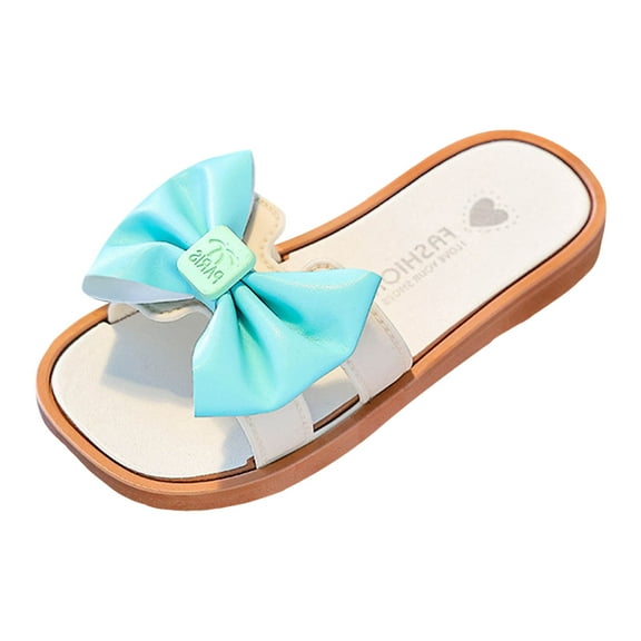 adviicd Unisex Children Slippers Thick Sole Comfort Footed Casual Slide Open Toe Flat Slippers for Beach,Pool,Bathroom (Blue,12.5)