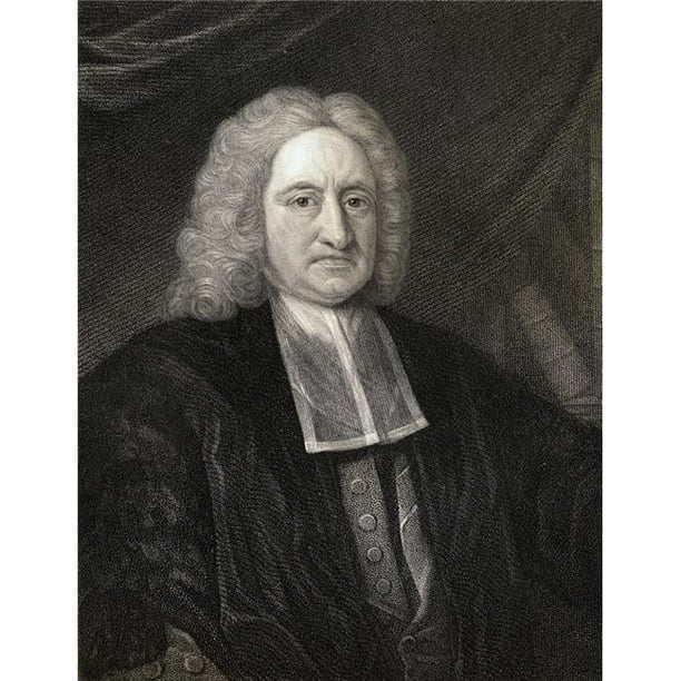 Posterazzi DPI1858534 Edmond Halley, 1656-1742 Astronome et Mathématicien Anglais du Livre - Galerie de Portraits Publiée à Londres en 1833, 13 x 17