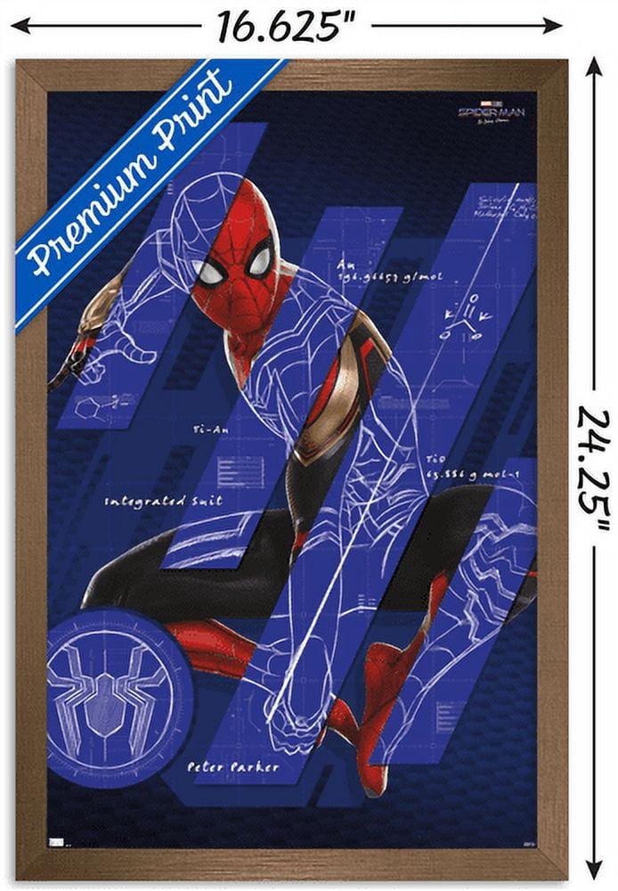 Marvel Spider-Man: No Way Home - Bars Wall Poster, 14.725" x 22.375", Framed