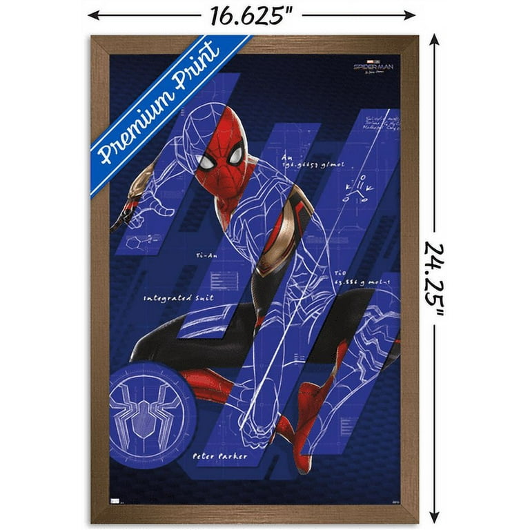 Marvel Spider-Man: No Way Home - Bars Wall Poster, 14.725 x 22.375,  Framed 
