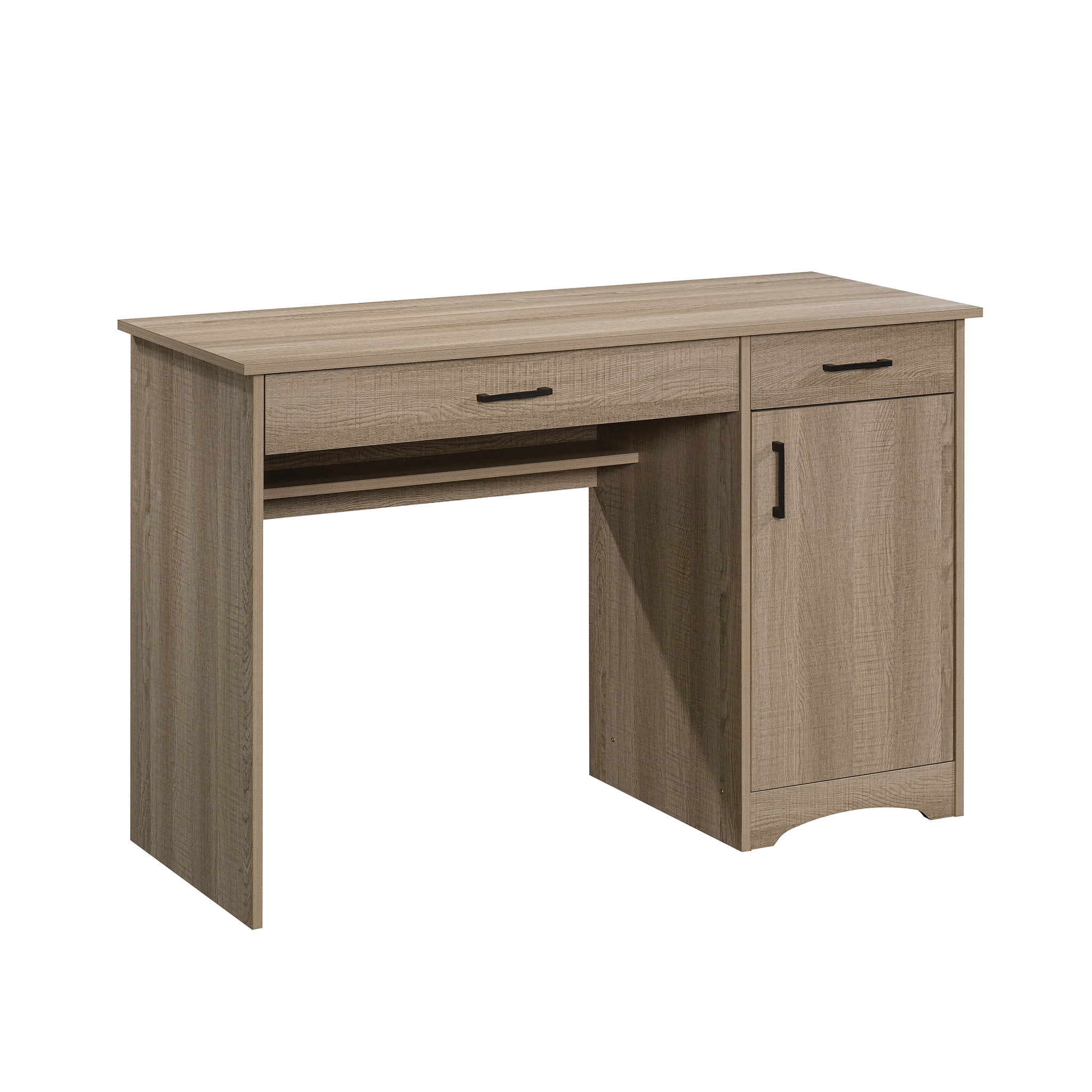 Sauder Beginnings 2-Drawer Computer Desk with Side Cabinet, Summer Oak Finish