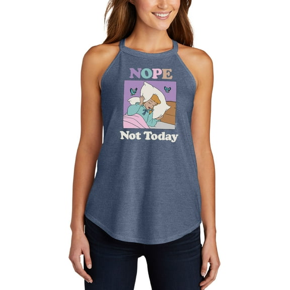 Disney Princess - Nope Not Today - Juniors High Neck Tank Top