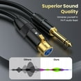 thumbnail image 3 of Cable XLR Hembra A Macho Mono De 6,35 Mm, Cable De Micrófono XLR Hembra, Conector Chapado En Oro, Carcasa De Metal Duradera, 50 Cm De Longitud Para Mezcladores, 3 of 7