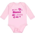 thumbnail image 3 of Inktastic Valentine's Day My Nonni Loves Me Hearts and Lips Boys or Girls Long Sleeve Baby Bodysuit, 3 of 5