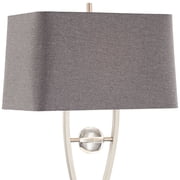 Pacific Coast Lighting Acrylic Ball 32 Tall Open Frame Large Modern End Table Lamp Silver Brushed Nickel Finish Metal Living Room