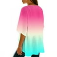 thumbnail image 5 of Swimsuit Coverup for Women Summer Short Sleeve Bathing Suit Cover Up Loose Fit Casual Summer Tops, 5 of 7