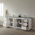 thumbnail image 6 of Vinnova Leiza 84" Gray Sintered Stone Top Double Vanity in White without Mirror, 6 of 15