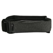Running Waist Bag Multi Independent Pockets Elastic Breathable Thin Light Jogging Waist Belt with Reflective Strip Black Melange