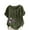 Army Green, variant on Womens Linen Shirts Cute Summer Tops Casual Linen Round-Neck Top Printed Short Sleeve Button T-shirt Blouse L