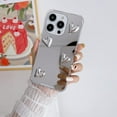 thumbnail image 3 of iPhone 14 Pro Mirror Case Flexible Cute Heart Soft Silicone Clear Makeup Mirror Women Girls Shockproof Protect Cover Case for iPhone 14 Pro, 3 of 9