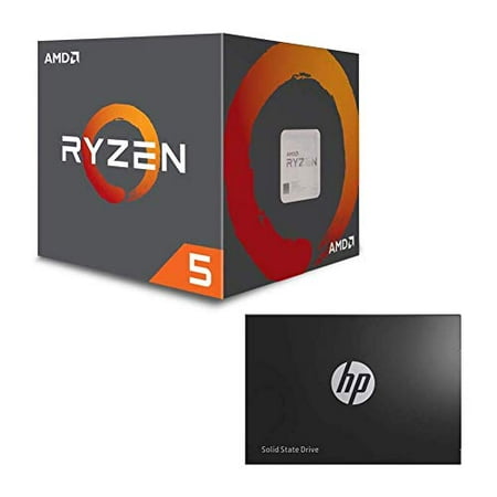 Special bundle - AMD YD1600BBAEBOX Ryzen 5 1600 Processor with Wraith Spire Cooler & HP 2DP99AA#ABC SSD S700 2.5
