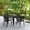 Brown, variant on Compamia Artemis 5 Piece Square Resin Patio Dining Set in Black