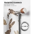 thumbnail image 6 of nqOlkjepod Outdoor Curtains for Patio Waterproof, Brown Love Heart Bunny Outdoor Privacy Panels Grommet, Polka Dot Rabbits Blackout Outside Curtains for Porch/Cabana/Pergola 54"x108", 2 Panels, 6 of 8