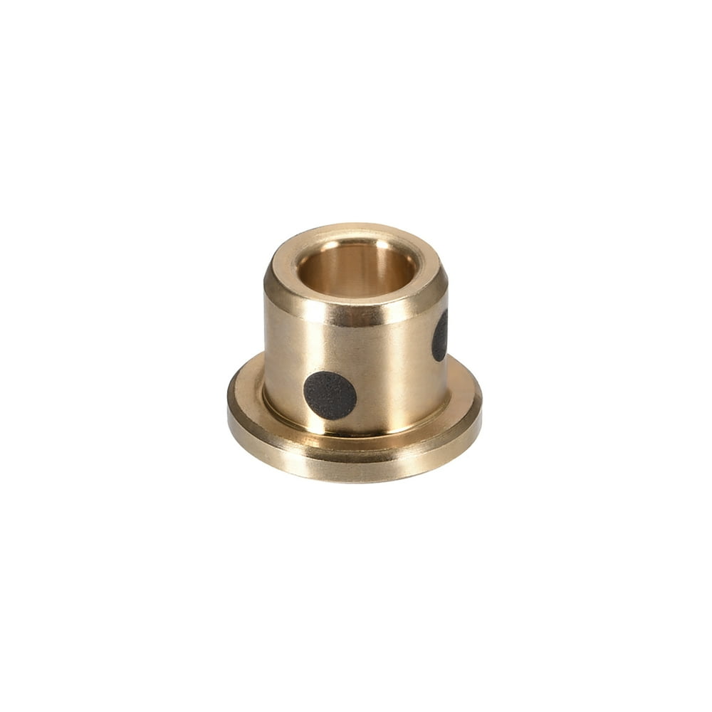Flange Sleeve Bearings, 6mm Bore x 10mm OD x 10mm Length Cast Brass