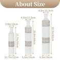 thumbnail image 4 of Sziqiqi Floor Vase Tall White Vases: Extra Large Metal Flower Vase Set of 3 Big Vases for Home Decor Living Room Decorative Vintage for Pampas Grass Feathers Twigs Branches Dried Flowers, 4 of 8