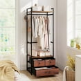 thumbnail image 2 of Costway Clothes Rack with Drawers, Shelves, Side Hooks, Metal Frame for Entryway, Wardrobe, 2 of 10