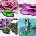 thumbnail image 4 of 10pcs(5 Pairs) Sew On Embroidered Flower Patches Purple Flower Embroidery Appliques Clothing Accessories for DIY Jeans Dress Hat Bag Clothes Sewing Crafts, 5 Styles, 4 of 7