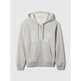 thumbnail image 4 of Sudadera con Capucha para Mujer GAP con Cierre Completo Gris Blanco XXL, 4 of 4