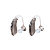 Pack of Two Britzgo Hearing Aid Amplifier BHA-220, 500hr Battery Life, "FDA Approved", Silver