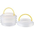 thumbnail image 4 of Miangastore 2pcs 2L Folding Water Bucket Travelling Foldable Bucket Transparent Washbasin, 4 of 9