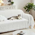 thumbnail image 7 of Dyfun Boho Reversible Sofa Cover - Pet-Proof Chenille Couch Protector & Decorative Throw for 3-Cushion Couches, 71"x134", 7 of 7