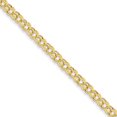 thumbnail image 1 of 14K Yellow Gold Lite 5mm Double Link Charm Bracelet, 1 of 2