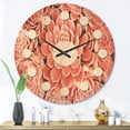 thumbnail image 2 of Designart 'Red Toned Succulent' Mid-Century Modern Wood Wall Clock, 2 of 5