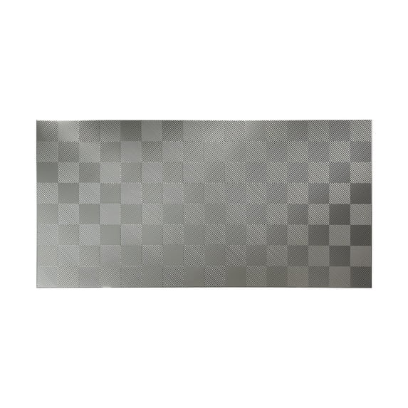 Fasade - Quattro Argent Silver Decorative Wall Panel - Fast and Easy Installation (4' X 8' Panel)