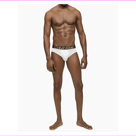 Calvin Klein Men's NB2681110 Reconsidered Comfort Hip Brief White Size S