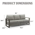 thumbnail image 5 of POCASSY 75" Wide Outdoor Reversible Patio Sofa with Cushions, 5 of 7