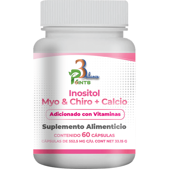 Inositol Myo & D Chiro + Calcio, 3 Balance Points, 60 capsulas