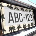 thumbnail image 6 of 1 Pcs Black Bows License Plate Frame, License Plate Cover for Car Decorative Parts, Aluminum License Plate Bracket Holder Rust-Proof Weather-Proof for US Standard Car, 6 of 9