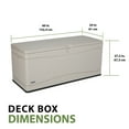 thumbnail image 6 of Lifetime New Outdoor Polyethylene Deck Box and Bench 130 Gal., Tan (60040), 6 of 11