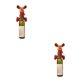 thumbnail image 2 of Injueey Navidad Santa muñeco de nieve vino botella de champán tapa decoración Reno escritorio viaje Picnic Festival regalo de vacaciones reno 2piezas, 2 of 6