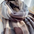 thumbnail image 4 of Yuanlong Winter Scarves Oversized Classic Plaid Knitted Tassel Shawls Wraps Early Spring Outings Neckwear Lady Soft Scarf, 4 of 6