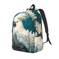 thumbnail image 1 of Kdxio Tropical Parrot Floral Artwork Print Canvas Backpack for School Work Travel Lightweight Unisex Daypack with Laptop Compartment and Adjustable Straps-Small, 1 of 5