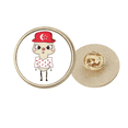thumbnail image 1 of Cultura de la bandera de Singapur Broche de oro metálico circular, 1 of 3