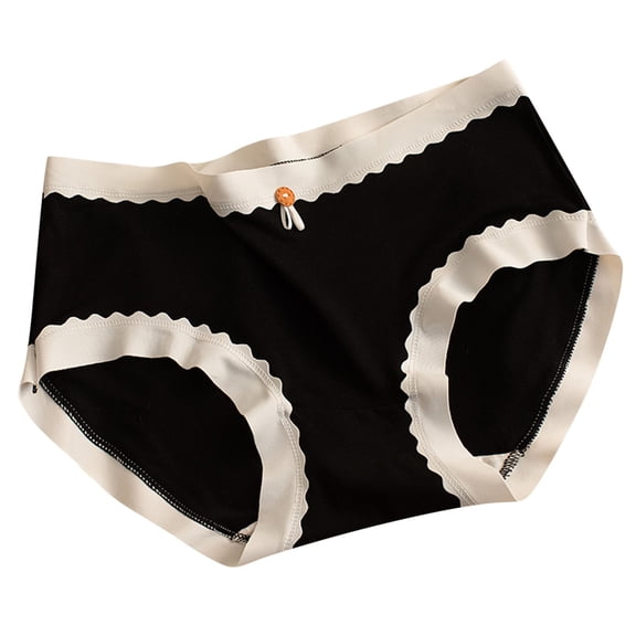 ibuvkizy Womens Underwear,Panties for Women Soft Stretchy Briefs,Mid Oversized Women's Underwear With Seamless and Breathable Cotton Crotch Buttocks Sexy Triangular Panties