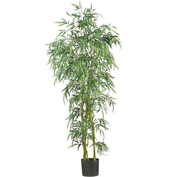 6   Fancy Style Slim Bamboo Silk Tree- Green