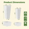thumbnail image 2 of Tall Plastic Planters Set of 2,Large Rattan Tall Planter with 4 Drainage Holes,Indoor/Outdoor Decorative Flower Pots for Patio,Backyard, Home Garden（24 Inch+32 Inch）, 2 of 6
