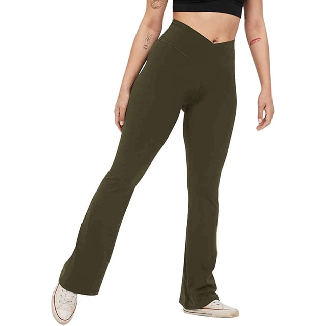 Leggings deportivos de yoga para mujer: cintura alta, color liso, poliéster, ropa deportiva/para correr/de atletismo.