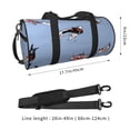 thumbnail image 4 of ZICANCN Koi Blue Pattern Travel Duffle Bag, Sports Tote Gym Bag Weekenders Bags for Women Men, 4 of 8