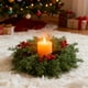 thumbnail image 5 of Adornos navideños, coronas de candelabros navideños con flores artificiales, centros de mesa para el hogar, comedores, bodas y fiestas. Anillos de plástico para velas., 5 of 6