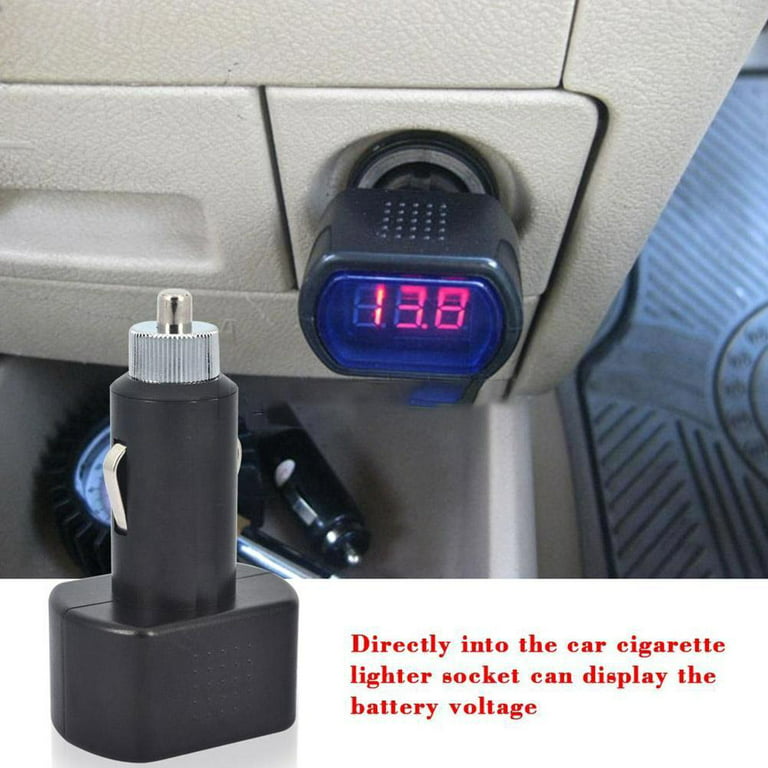 12-VOLT DUAL USB CAR CHARGER CIGARETTE LIGHTER BATTERY VOLTAGE TESTER LED  METER