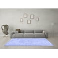 thumbnail image 3 of Ahgly Company Machine Washable Indoor Round Abstract Blue Contemporary Area Rugs, 8' Round, 3 of 4