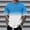 Light Blue, variant on Coconut Tree Graphic Tees for Men Summer Casual Short Sleeve Crewneck Gradient Color Tropical Vacation Beach Tshirts