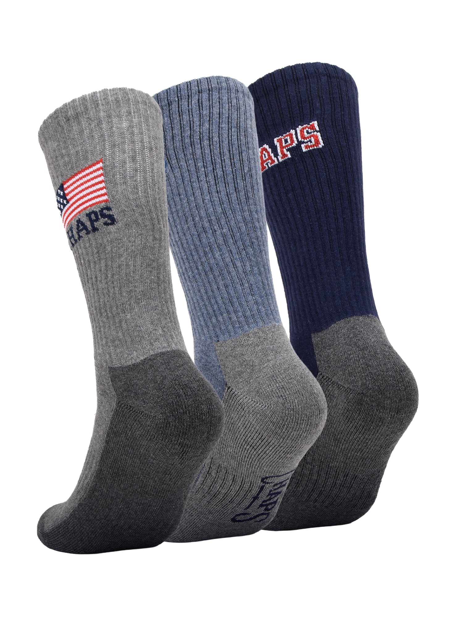 Chaps Embroidery Athletic Crews 3-Pack Men's Sock Size 10-13